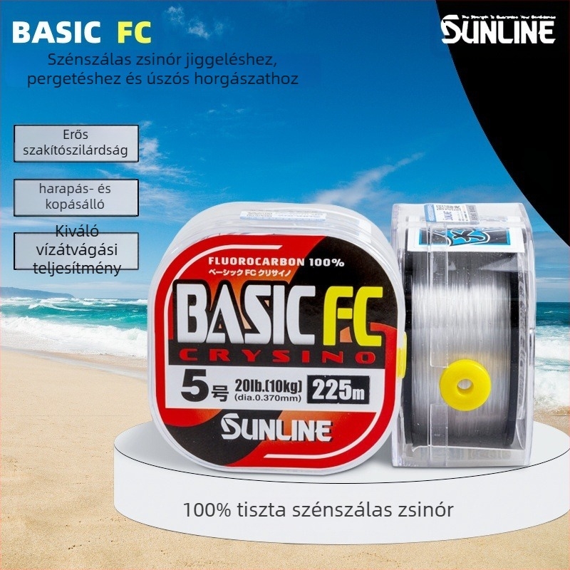 SUNLINE Sangse szénszálas vezető damil, 300 m, 12 lb horgászathoz