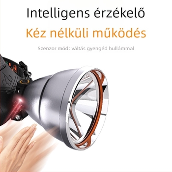 Tölthető, vízálló halászati fejlámpa kültéri kempingezéshez – LED 25W, 6000mAh akkumulátor, töltés, hatótávolság 200–500 m