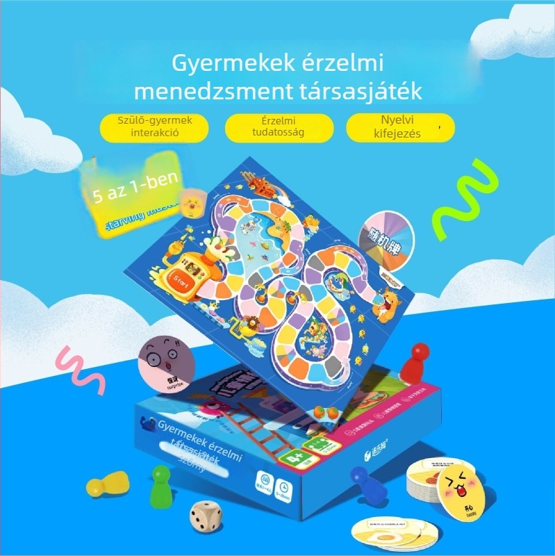Gyermekek érzelmi társasjátéka kognitív készségekkel és interakcióval a szülő–gyermek között, játék a mentális egészségért és az érzelmi fejlődésért