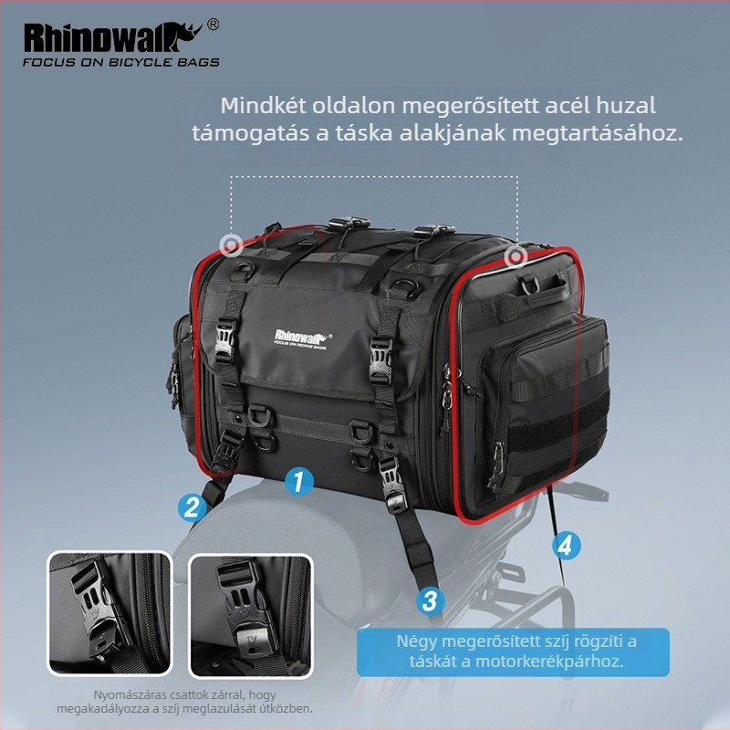 Rhino MT4060 40L kerékpár hátsó táska belső béléssel, Cortex anyag