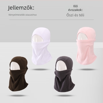 Kerékpáros arcmaszk fleece-bélésű, szélálló és hővédő arc- és nyak védelem, integrált meleg design