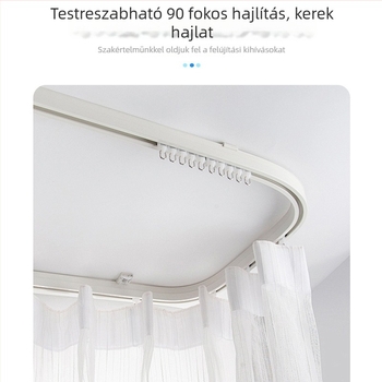 Alumínium ötvözetű függöny sín, egyenes, egy- és dupla sín, elektromos függöny sín, teljes intelligens készlet