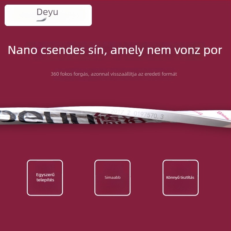 Deyu Nano-perforált függöny sín — csendes csúszás, műanyag, modern egyszerű stílus, oldalsó felszerelés