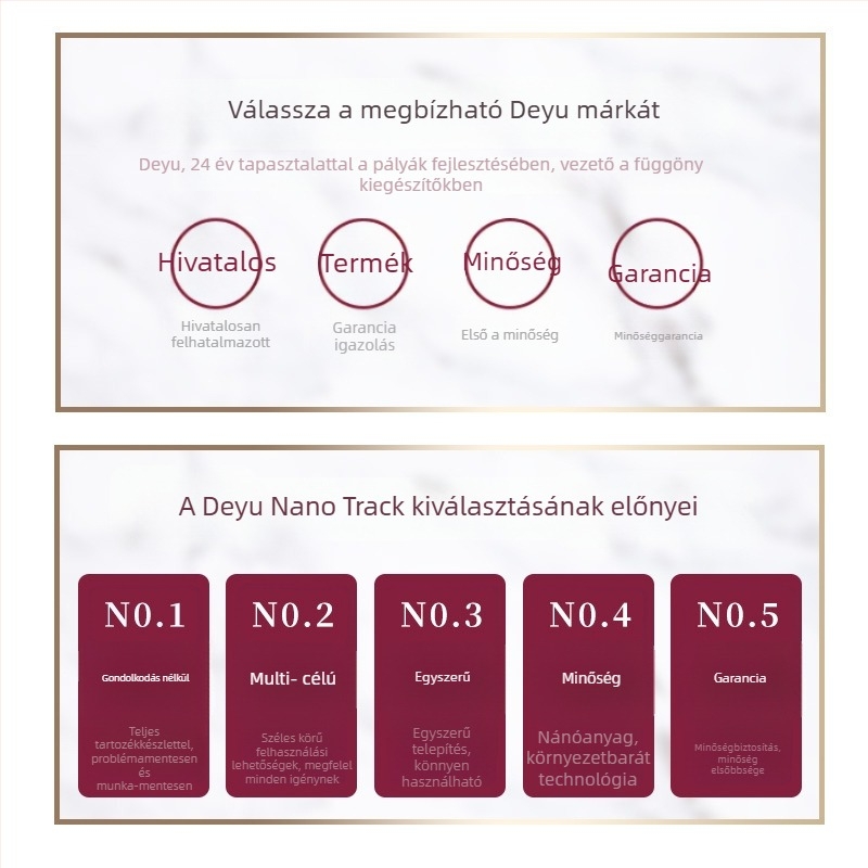 Deyu Nano-perforált függöny sín — csendes csúszás, műanyag, modern egyszerű stílus, oldalsó felszerelés