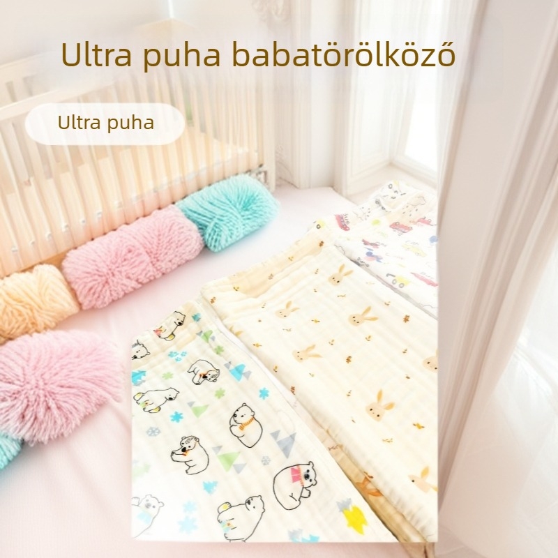 Baba törölköző 100% pamutból, 200–300 g, Pinhong, nyomtatott dizájn, testreszabható