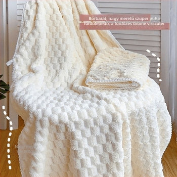 First Crown korallfleece fürdőlepedő, bőrbarát, ultra puha, rendkívül nedvszívó, gyorsan száradó, 200-300 g, 60s fonal, szegélyezés, egyszerű szövés
