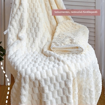 First Crown korallfleece fürdőlepedő, bőrbarát, ultra puha, rendkívül nedvszívó, gyorsan száradó, 200-300 g, 60s fonal, szegélyezés, egyszerű szövés
