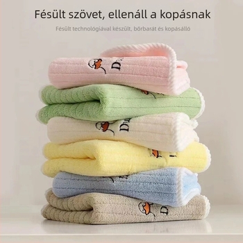 Gyermekek arcának törölközője korall fleece anyagból, 150D szál, egyszerű szövés, súly kevesebb mint 50 g