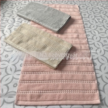 32-szálas pamut waffle arc törölköző, 100-120 g, jacquard szövés, vastag és nedvszívó