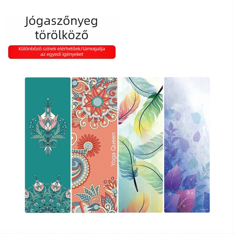 Jógaszőnyeg törölköző — mikroszálas, kétoldalas fleece, összecsukható, logóval nyomtatott, 200gsm
