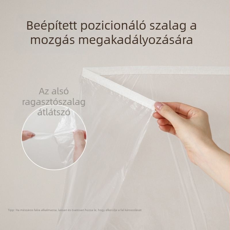 FaSoLa porvédő műanyag fólia bútorokra – PE anyag, minimalist stílus, testreszabható, alkalmas nappalira, hálószobára, dolgozószobára, étterembe, erkélyre és gyerekszobára