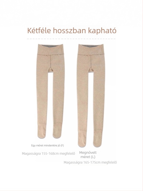 500 g fésült pamut, fleece béléses női leggings, függőleges csíkokkal, őszi-téli, japán stílus, extrán hosszú, meleg