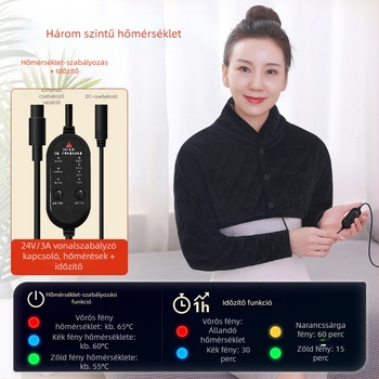 Xiangfutang elektromos fűtésű vállruha, 24V, 48W, hőmérséklet-szabályozás 45–65°C, szénszálas infravörös fűtés