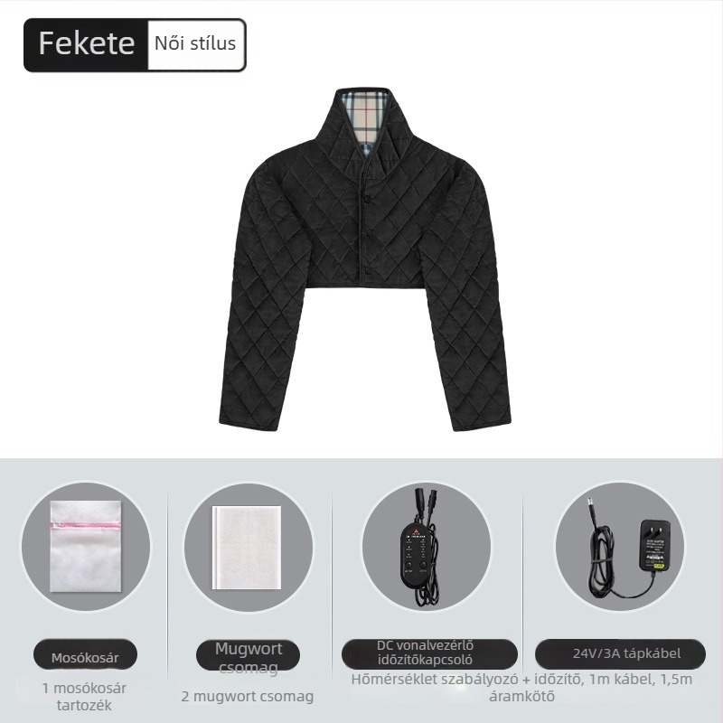 Xiangfutang elektromos fűtésű vállruha, 24V, 48W, hőmérséklet-szabályozás 45–65°C, szénszálas infravörös fűtés