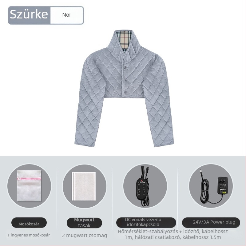 Xiangfutang elektromos fűtésű vállruha, 24V, 48W, hőmérséklet-szabályozás 45–65°C, szénszálas infravörös fűtés