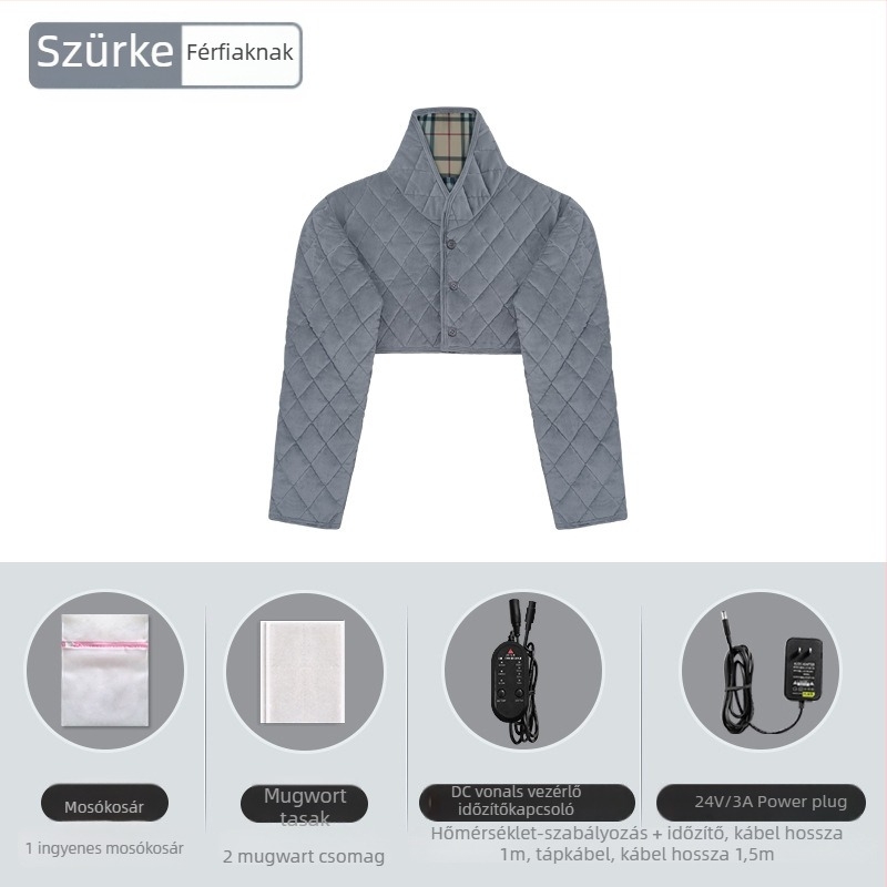 Xiangfutang elektromos fűtésű vállruha, 24V, 48W, hőmérséklet-szabályozás 45–65°C, szénszálas infravörös fűtés