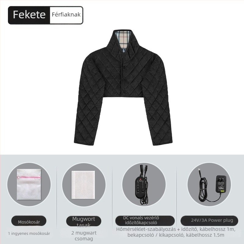 Xiangfutang elektromos fűtésű vállruha, 24V, 48W, hőmérséklet-szabályozás 45–65°C, szénszálas infravörös fűtés