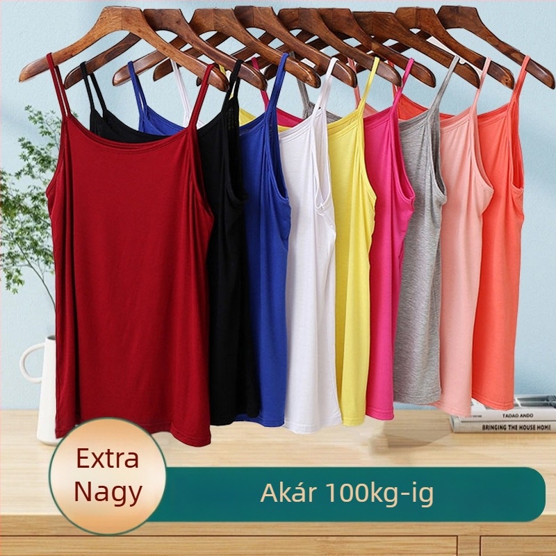 Modal anyagú pántos top, varrat nélküli egyrészes kivitel, kerek nyakú, nyárra (80–90% Modal, szövet vastagság 181–200 g/m²)