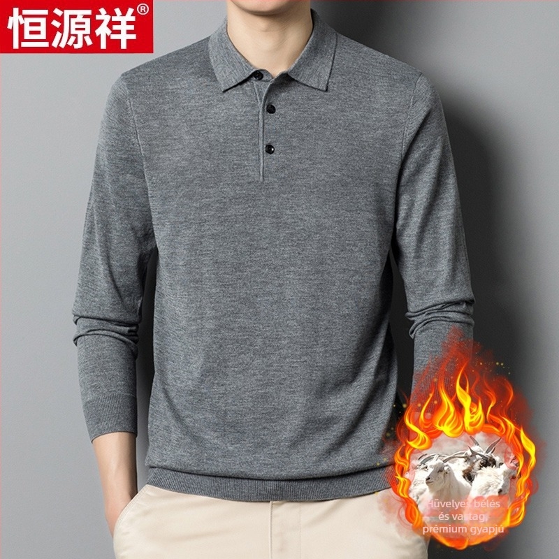 Férfi hosszú ujjú T-shirt, pamut, laza szabás, gallér nélküli, vékony anyag, tavasz 2025