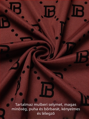 Férfi mulberry selyem jacquard rhinestone rövid ujjú T-shirt