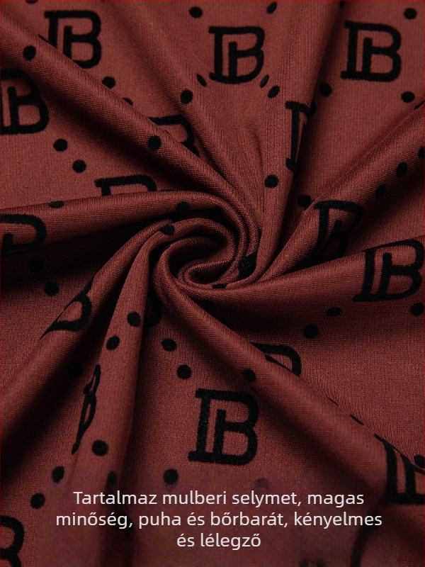 Férfi mulberry selyem jacquard rhinestone rövid ujjú T-shirt