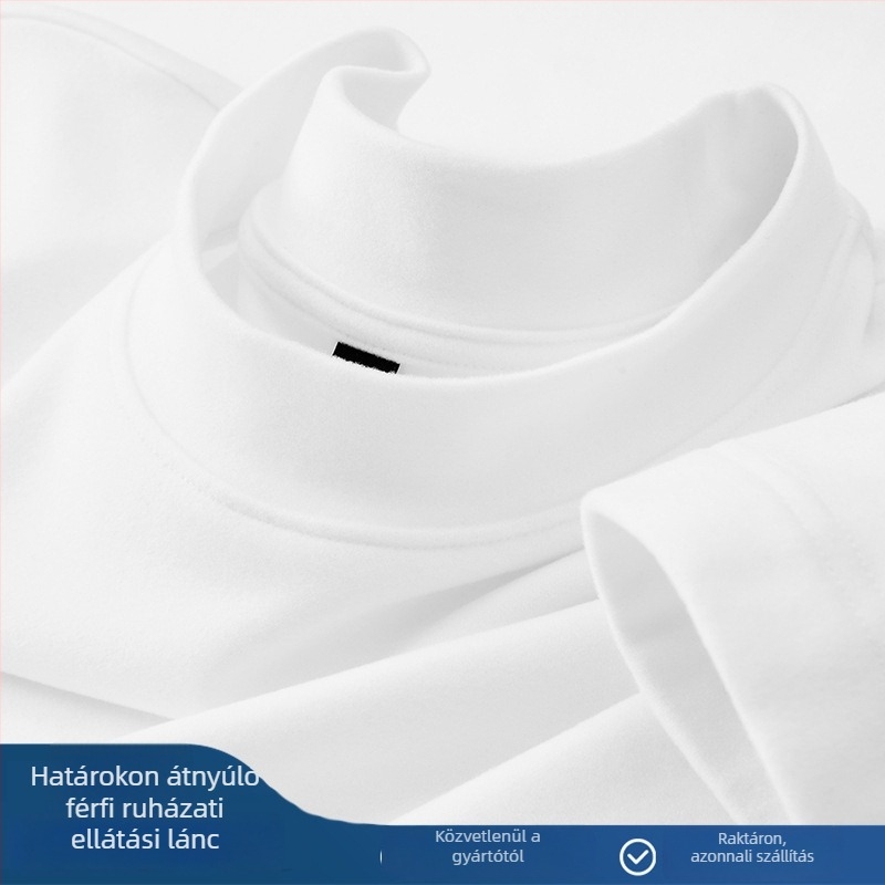 Derong fleece belsővel melegítő aláöltözet férfiaknak, őszi–téli, 280 g, fél magas gallér, hosszú ujjú