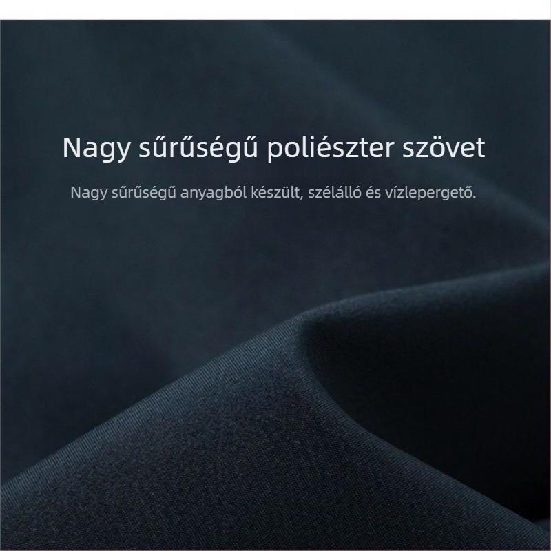 Férfi téli kapucnis pamutkabát, laza szabás, vastag töltettel