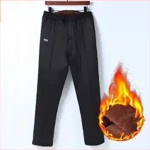 Idős férfiak téli kardigán-nadrág készlet fleece bélés, egyrészes gombolás, poliészter anyag, három zseb