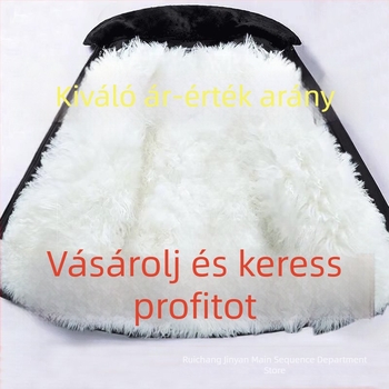Férfi téli kabát pamut töltéssel, integrált bőrrel és szőrmével, vastag és meleg, kapucnis