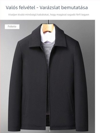 Téli kabát kapucnival és reverrel, gyapjú külső és nyúl szőrből készült bélés (2025 tavaszi modell)