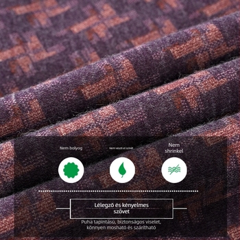 Öreg nőknek készült kardigán kötött felső, fleece bélés, szabad szabású, középhosszú, kerek nyakú (Winter 2023)