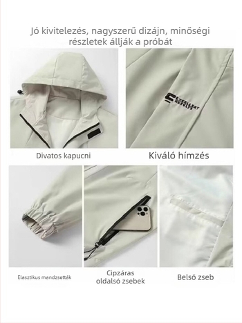 Páros kültéri háromvédős dzseki, könnyű szél- és vízálló hegymászó kabát férfiaknak és nőknek