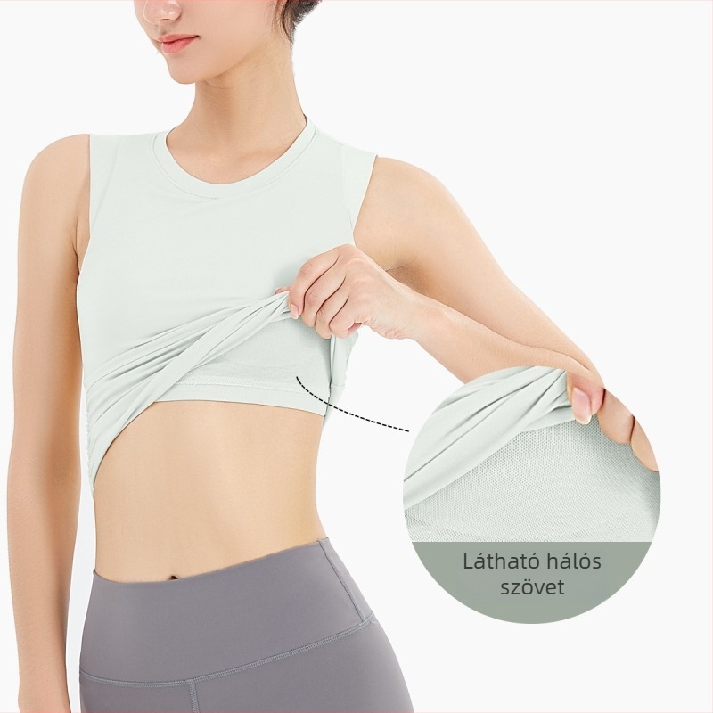 Női sportmelltartó – formázott teljes kosár, Push-Up hatás, nylon/spandex keverék anyag, rögzített dupla vállpántok, alkalmas jóga és futásra