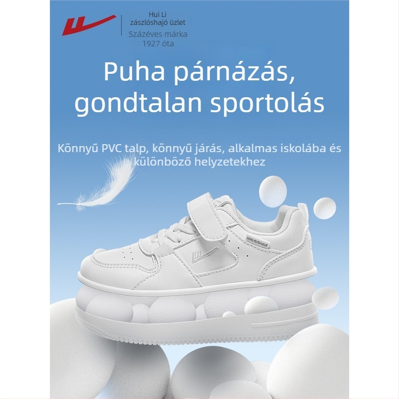 Warrior gyerekeknek fehér sportcipő, koreai stílusú, könnyű, belső hálós béléssel