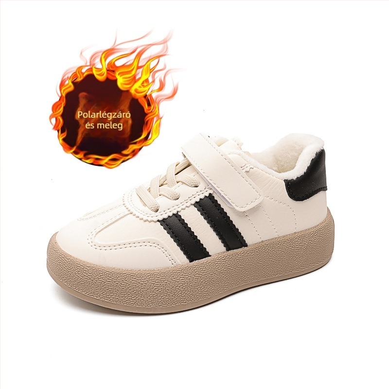 Platform cipők gyerekeknek Velcro-zárással, PU felsőrész, csúszásmentes gumitalp, textil talpbetét