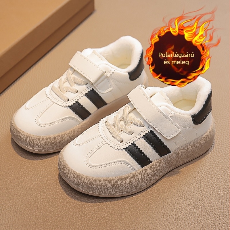 Platform cipők gyerekeknek Velcro-zárással, PU felsőrész, csúszásmentes gumitalp, textil talpbetét