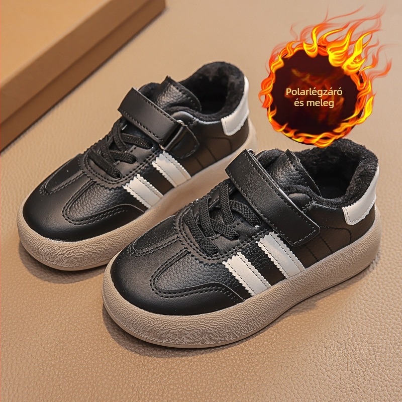 Platform cipők gyerekeknek Velcro-zárással, PU felsőrész, csúszásmentes gumitalp, textil talpbetét