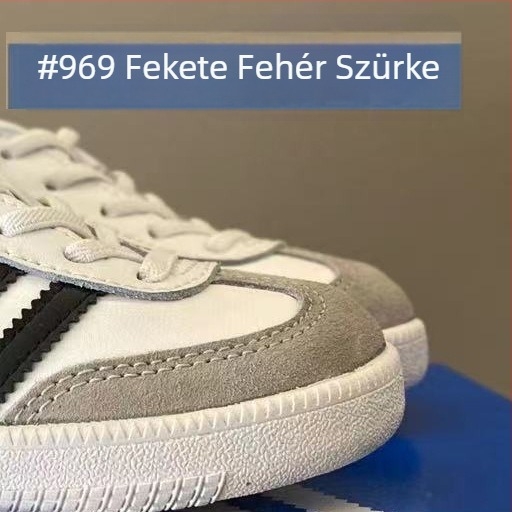 Gyerekeknek szóló edzőcipő, kétszínű bőrfelső, gumitalp, alacsony boka, blokkos mintázat, textil belső