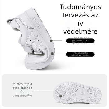 Gyerekeknek fehér sportcipő, uniszex, tavaszi 2022 divat