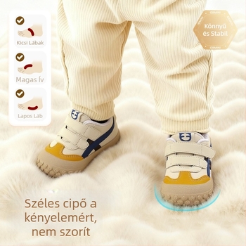 Inbemini gyerekeknek sportcipő, puha talpú, légáteresztő, alacsony felsőrész, Velcro-zár