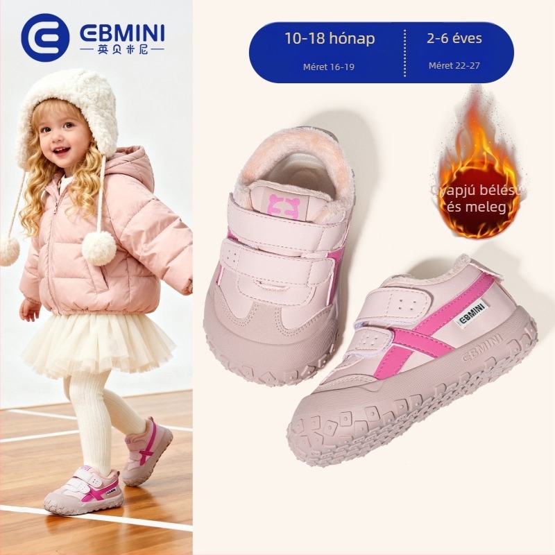 Inbemini gyerekeknek sportcipő, puha talpú, légáteresztő, alacsony felsőrész, Velcro-zár