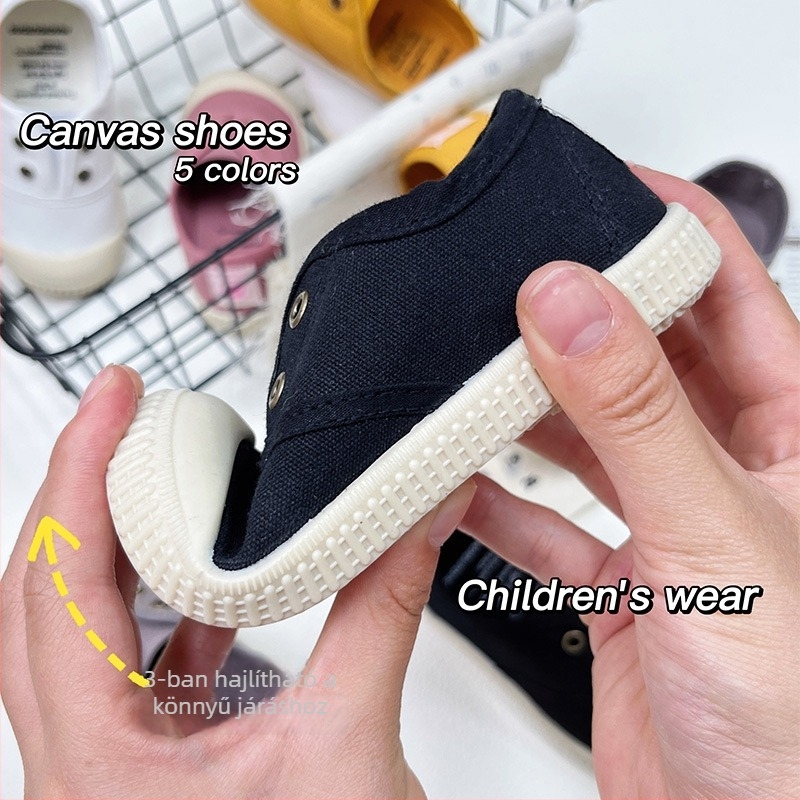 Uniszex gyerek vászon slip-on cipő, casual, 1–12 éveseknek, kód Xz001, 2025 nyár