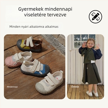 Topstar gyerekek nyári sportcipők, légáteresztő hálós felsőrész, Velcro-zárás, TPR talp, egyszínű dizájn, felső rész: szuper rost, 1–12 év közötti gyerekeknek, uniszex