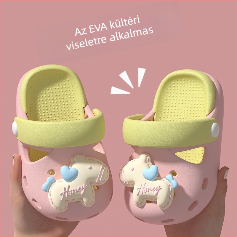 Lyukas nyári gyerek szandál, csúszásmentes puha talppal, könnyű, uniszex 1-3 éveseknek