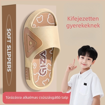 Sidadime uniszex gyerekeknek szánt szandál PVC felsőrészel és EVA talppal, csíkos mintázatú, lélegző, csúszásmentes nyári lábbeli 7–16 éveseknek