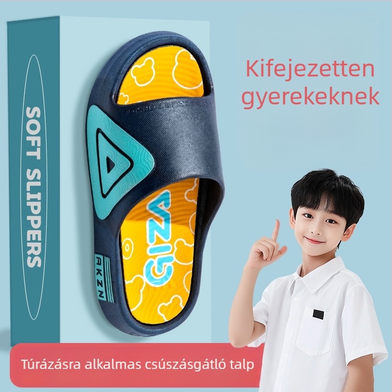 Sidadime uniszex gyerekeknek szánt szandál PVC felsőrészel és EVA talppal, csíkos mintázatú, lélegző, csúszásmentes nyári lábbeli 7–16 éveseknek