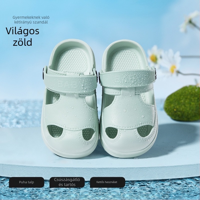 Beptides Gyerek Szandál 1–3 Éveseknek, Uniszex Beltéri és Kültéri Viselésre, Anti-Slip EVA Talp, PVC Felsőrész
