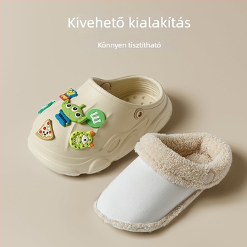 Gyermekek belső pamut papucsai ősz–télre, vízálló EVA papucsok fiúknak és lányoknak, 4–12 évesek