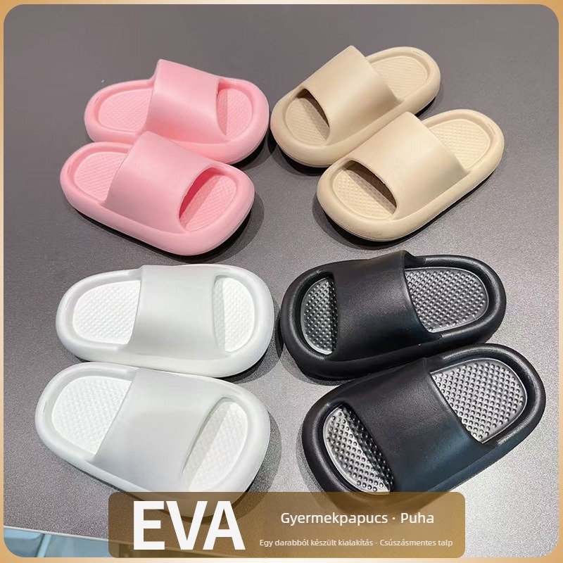 Gyerek EVA csúszásmentes papucsai, beltéri és kültéri használatra, fiúknak és lányoknak, slip-on stílusban