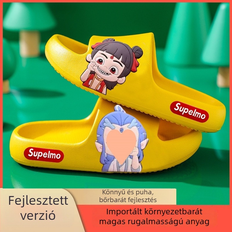 Uniszex PVC papucs Cartoon mintával, PVC felső rész és talp, lélegző és csúszásmentes